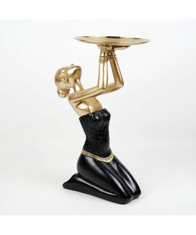 CTS202403B / SITTING GIRL HOLD TRAY