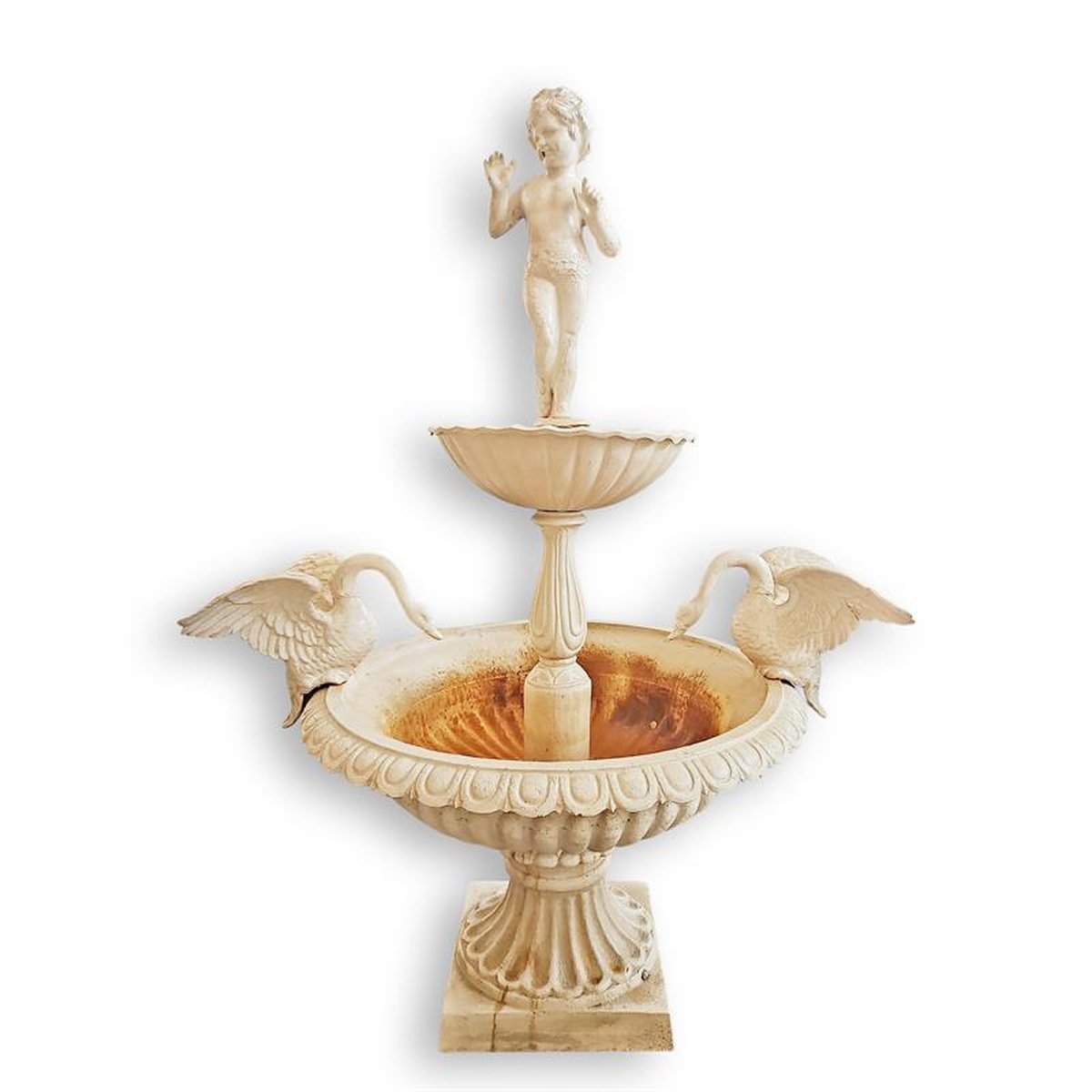 A 2-TIER CAST IRON PLANTER