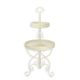 A 2-TIER ROUND IRON ETAGÈRE - WHITE
