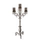 A 3-LIGHT CANDLE HOLDER - BROWN