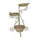 A 3-TIER IRON BIRDFEEDER, -BATH & PLANTSTAND