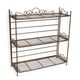 A 3 TIER IRON ETAGERE - BROWN