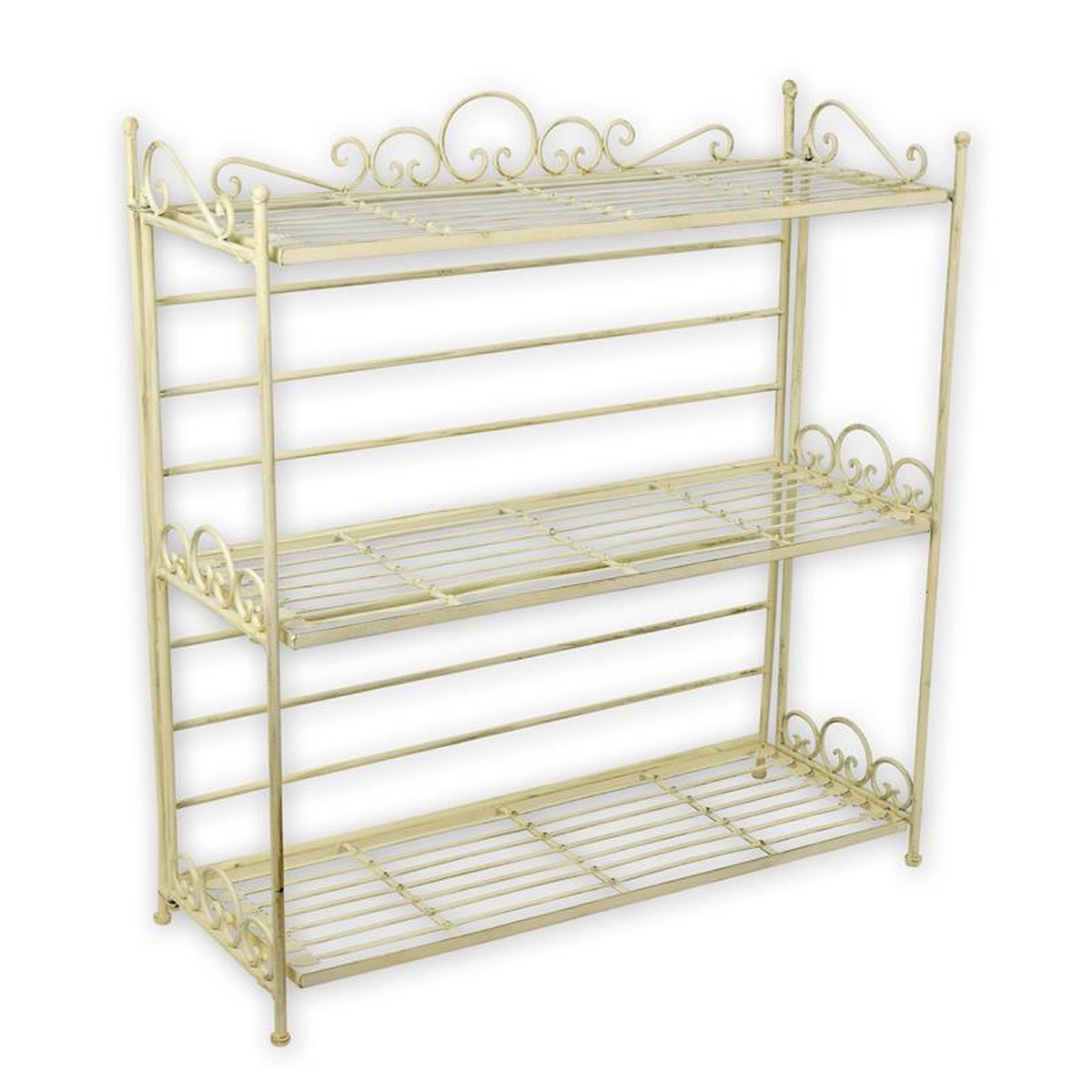 A 3 TIER IRON ETAGERE - WHITE