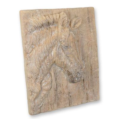 A 3D MGO WALL MOUNT PLAQUE OF A ZEBRA
