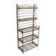 A 5 TIER IRON ETAGERE - BROWN