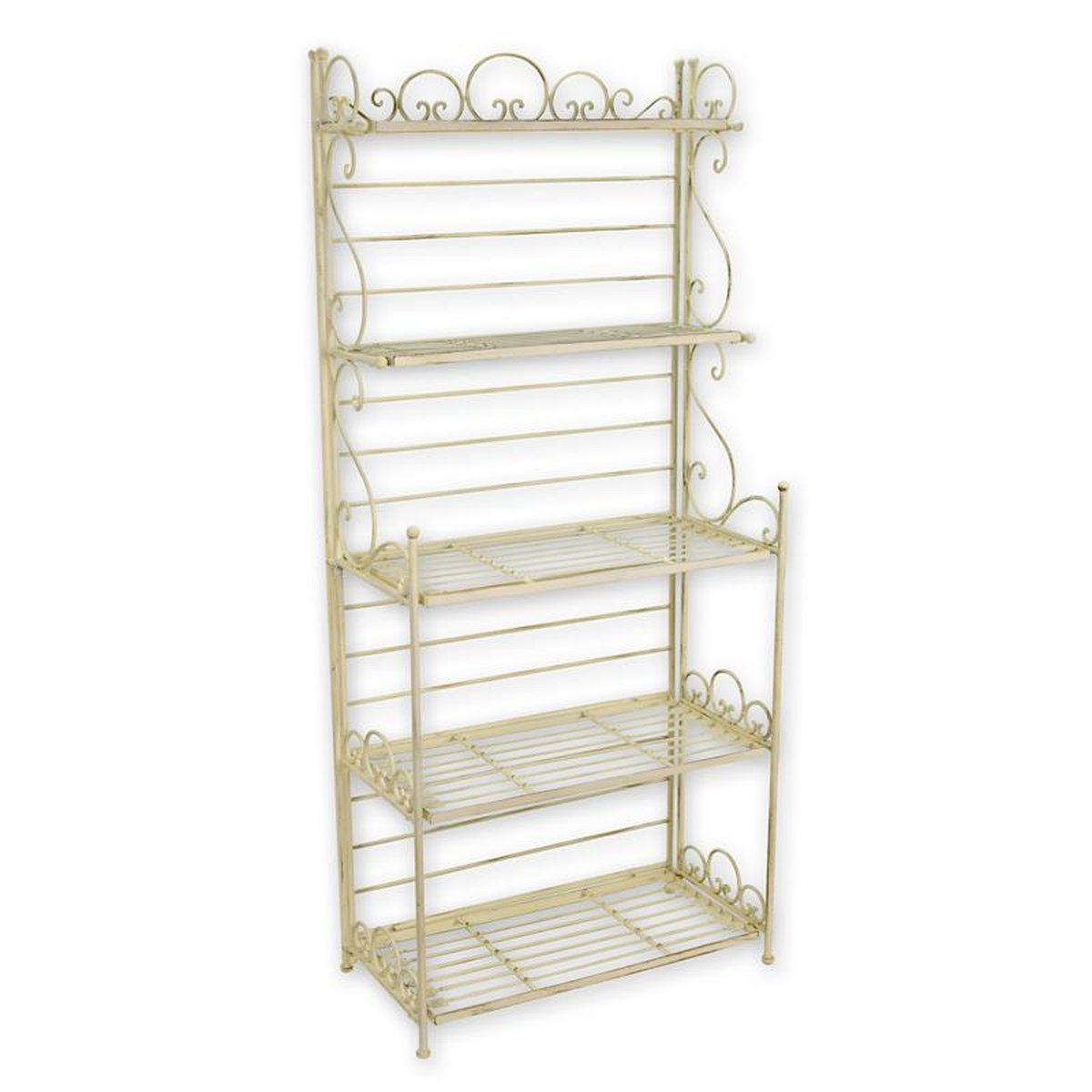 A 5 TIER IRON ETAGERE - WHITE