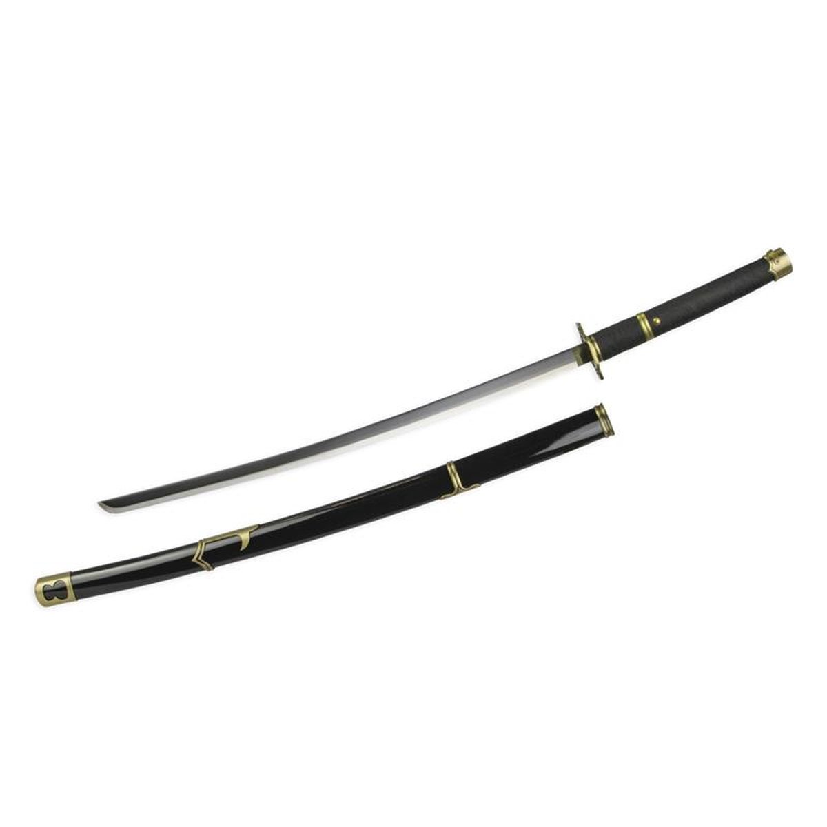 A BLACK HANDLED KATANA