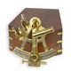 A BRAS SEXTANT IN WOODEN BOX