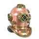 A BRASS AND COPPER DIVING HELMET - COPPER FINISH