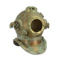 A BRASS AND COPPER DIVING HELMET - CORRODED FINISH