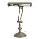 A BRASS BANKER'S LAMP - BROWN FINISH