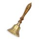 A BRASS SCHOOL BELL - LARGE