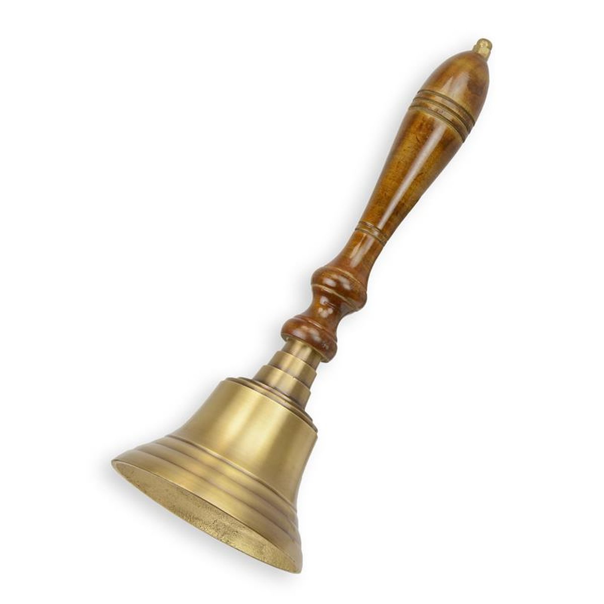 A BRASS SCHOOL BELL - LARGE