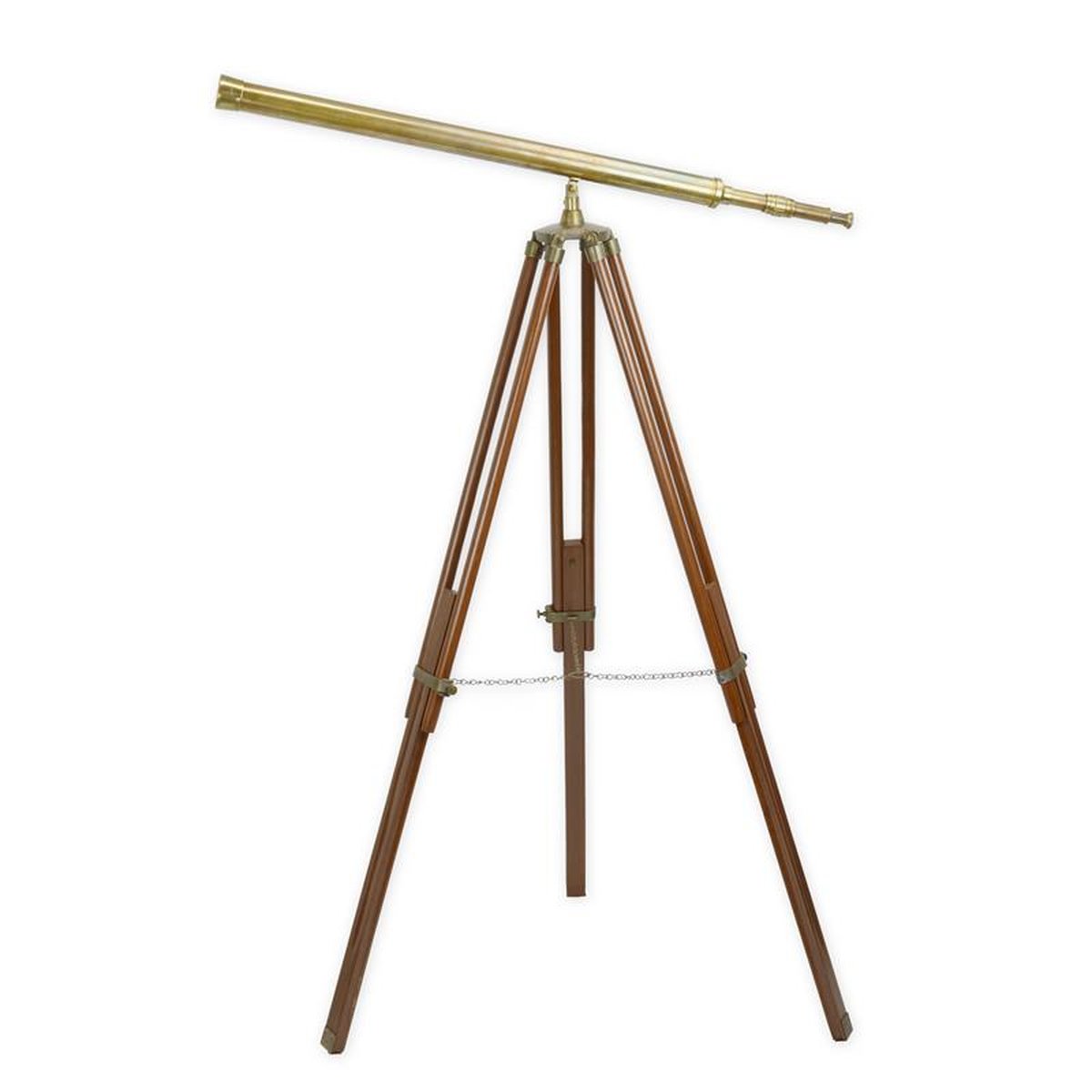 A BRASS TELESCOPE ON STAND