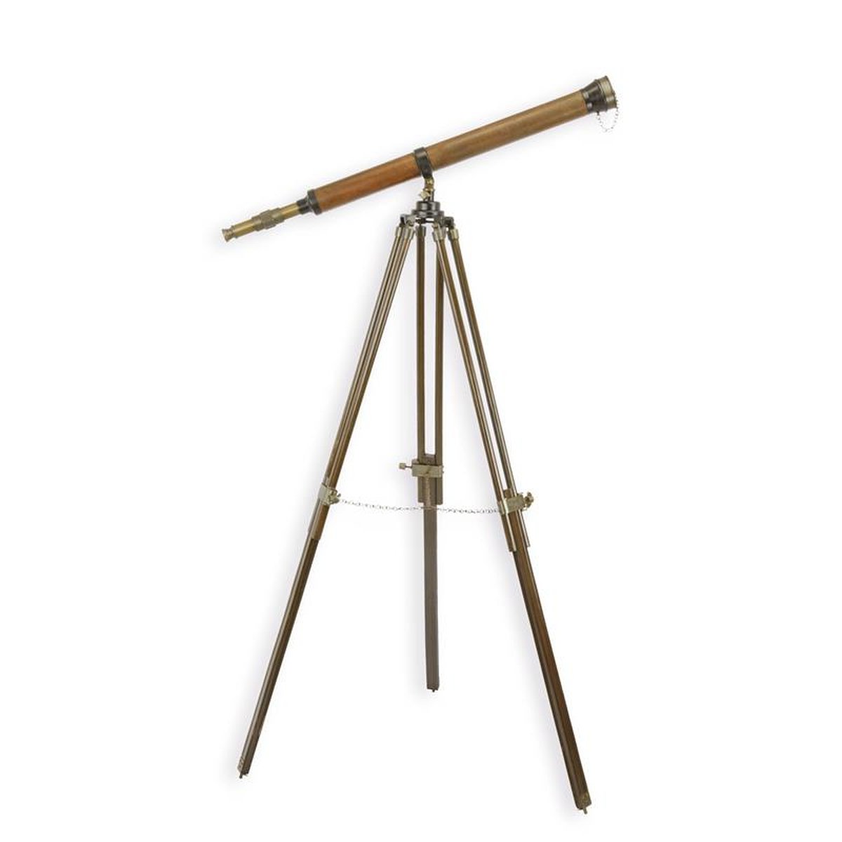 A BRASS TELESCOPE ON STAND