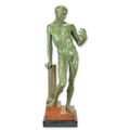 A BRONZE ANATOMICAL STUDY OF A FLAYED MALE