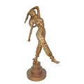 A BRONZE ART DECO DANCER