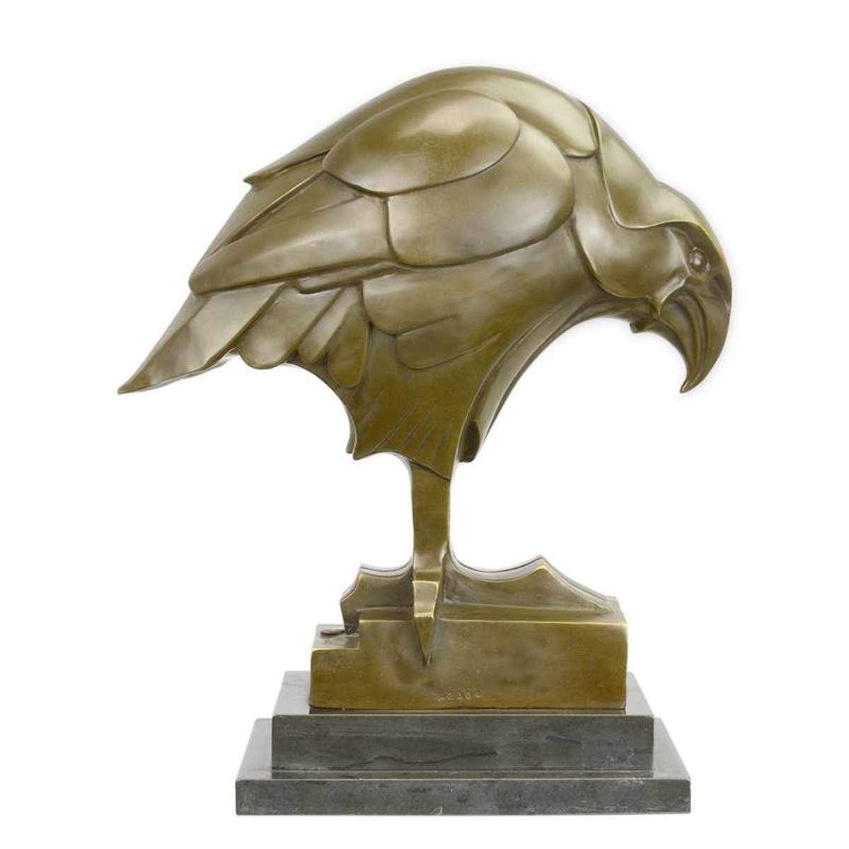 A BRONZE ART DECO SCULPTURE OF AN EAGLE