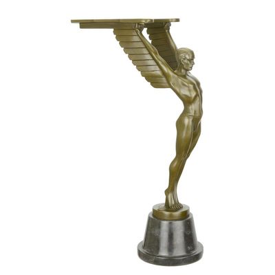 A BRONZE ART DECO SCULPTURE OF ICARUS