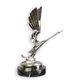 A BRONZE ART DECO STORK CAR MASCOT ANTIQUE SILVER