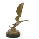 A BRONZE ART DECO STORK CAR MASCOT