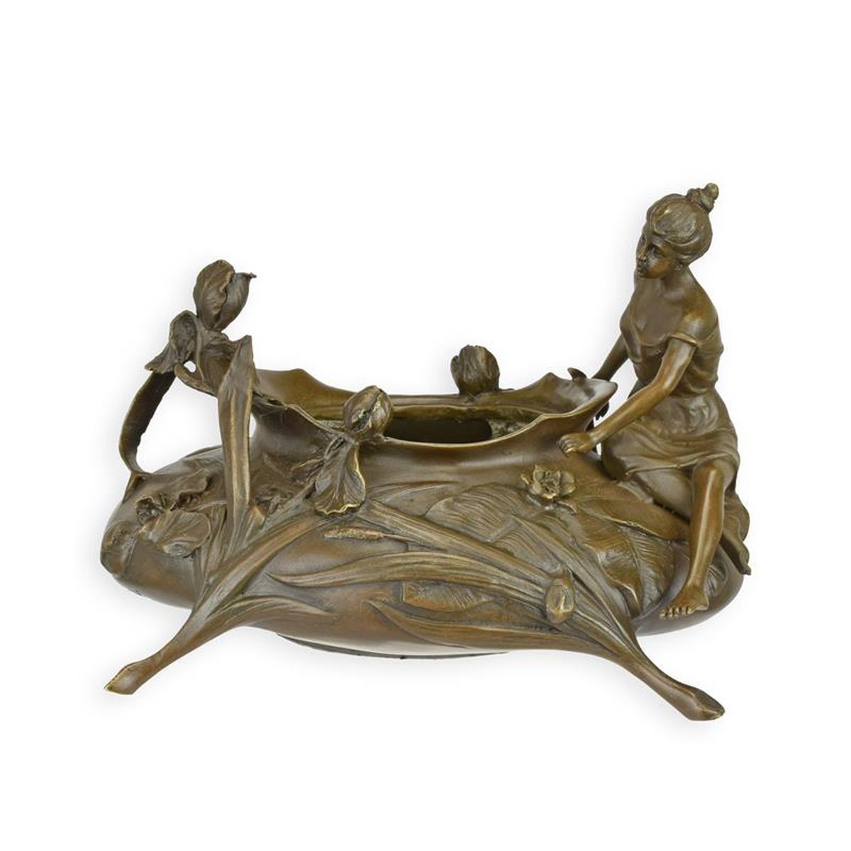 A BRONZE ART NOUVEAU PLANTER