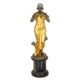A BRONZE ART NOUVEAU SCULPTURE OF A WOMAN