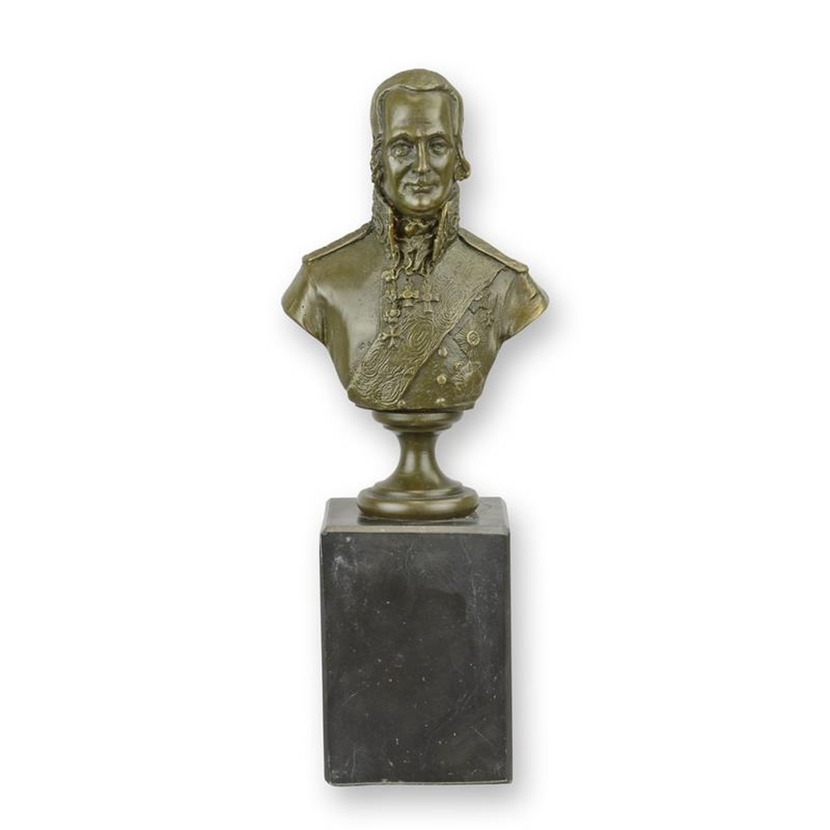 A BRONZE BUST OF ADMIRAL USCHAKOW