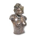 A BRONZE BUST OF MEDUSA