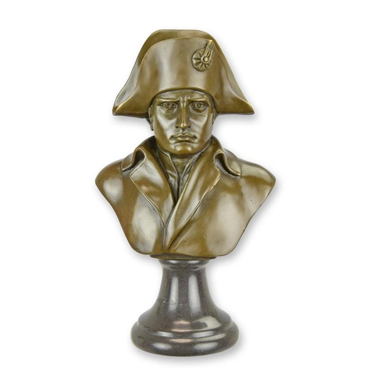 A BRONZE BUST OF NAPOLEON