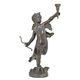 A BRONZE CUPID CANDLE HOLDER