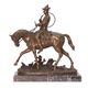 A BRONZE EQUESTRIAN STATUE OF LOUIS XV
