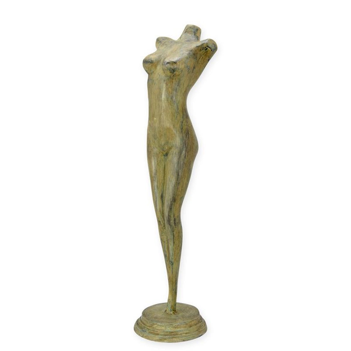 A BRONZE FEMALE TORSO