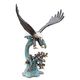 A BRONZE FOUNTAIN OF AN EAGLE HUNTING SALMON