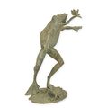 A BRONZE FROG FOUNTAIN