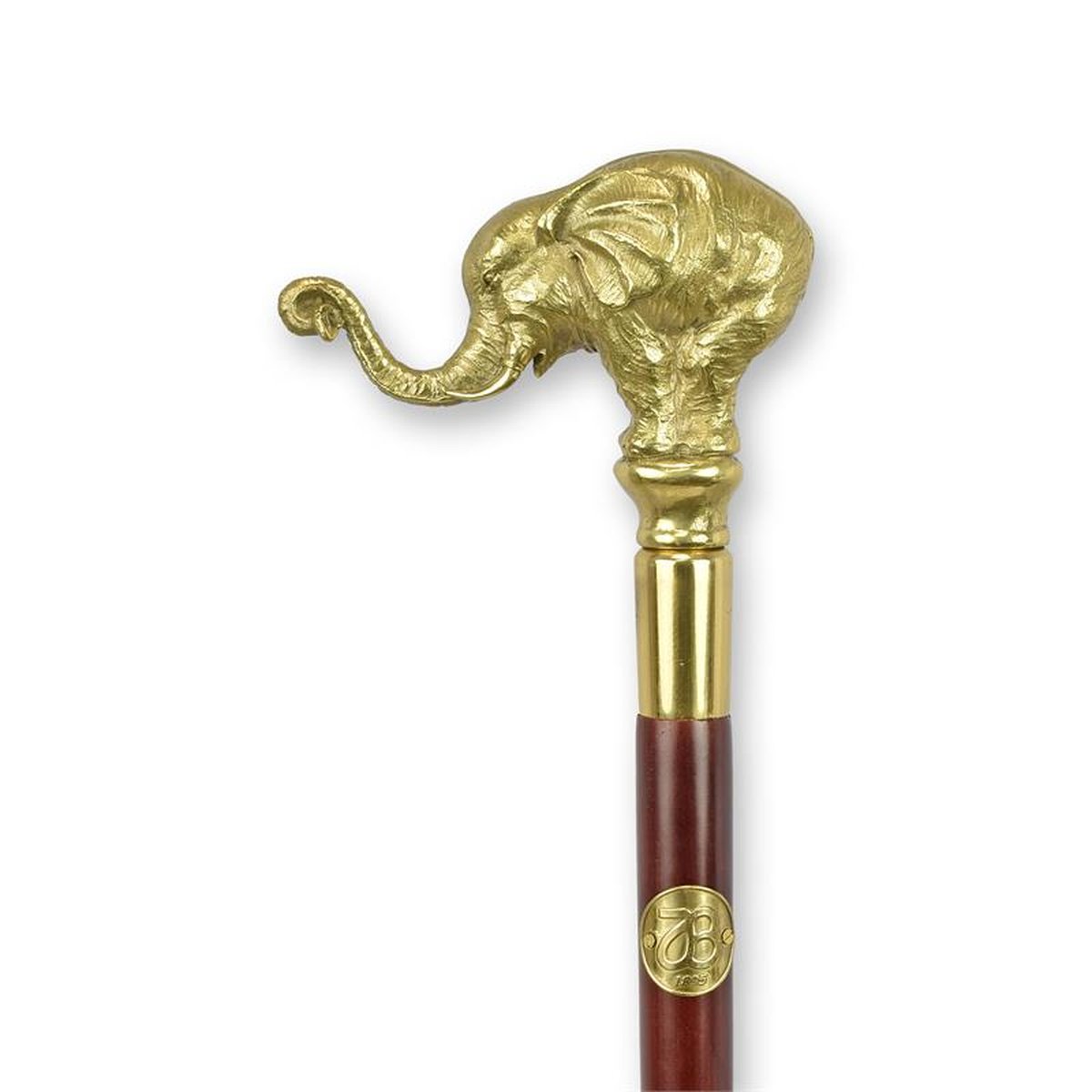 A BRONZE-HANDLED WALKING STICK