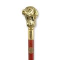A BRONZE-HANDLED WALKING STICK