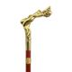 A BRONZE-HANDLED WALKING STICK