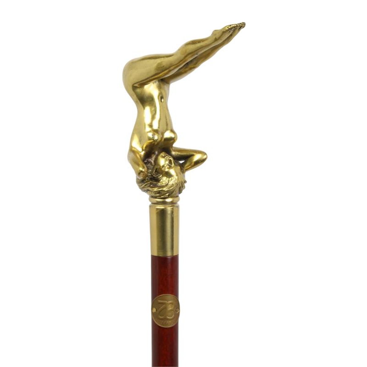 A BRONZE-HANDLED WALKING STICK