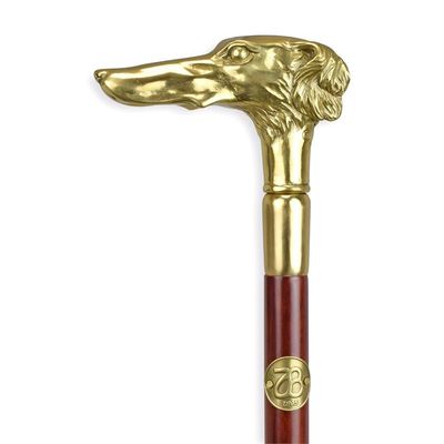 A BRONZE-HANDLED WALKING STICK