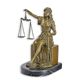A BRONZE LADY JUSTICE BOOKEND