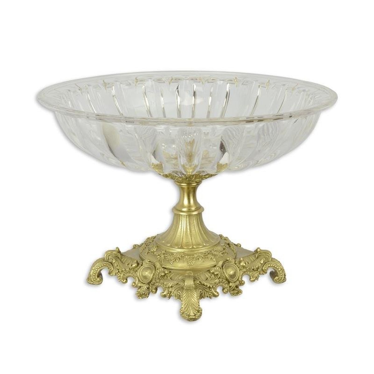 A Bronze Mounted Glass Bowl