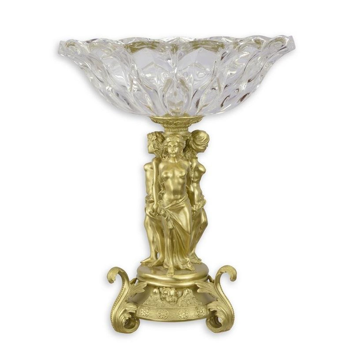 A Bronze Mounted Glass Bowl