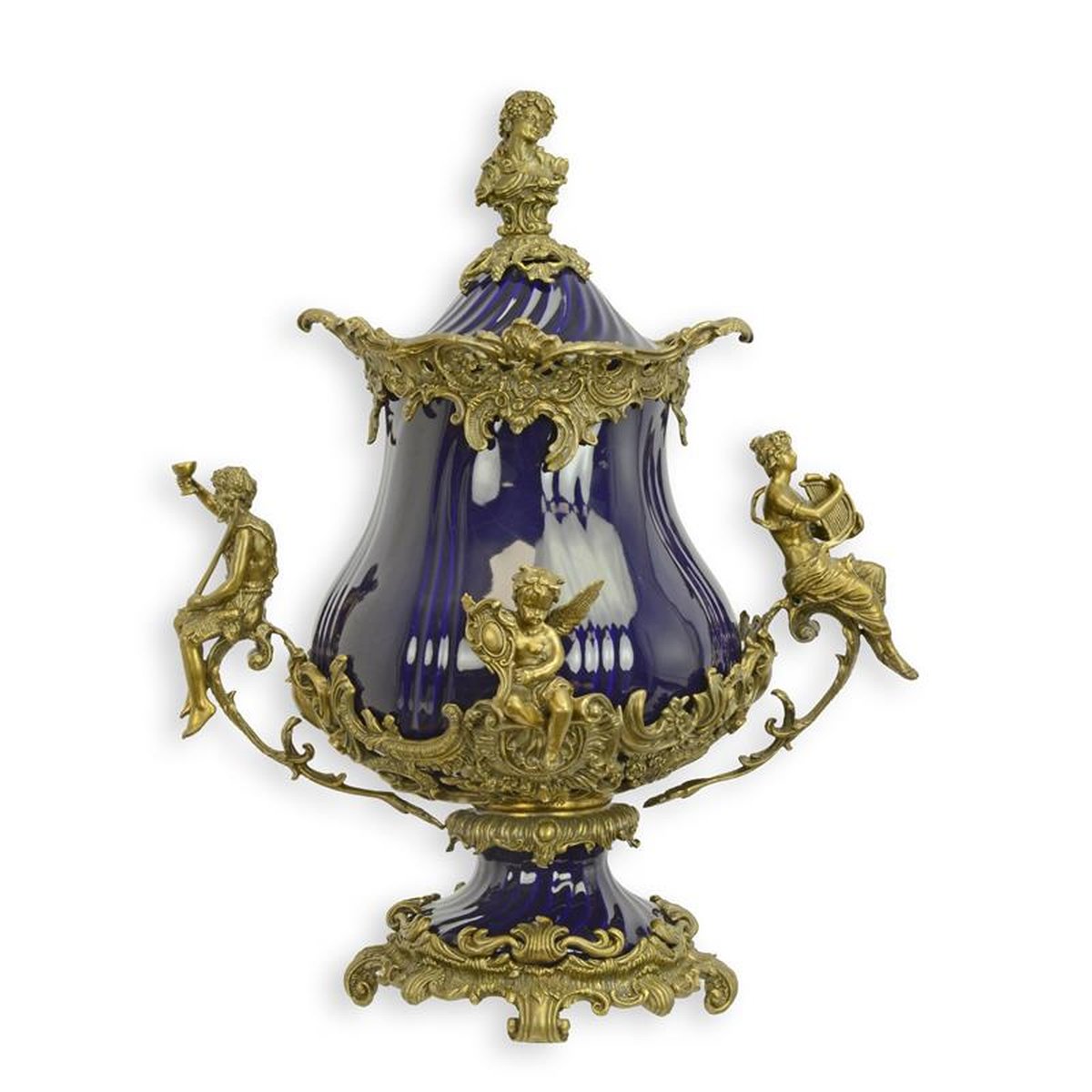 A BRONZE MOUNTED PORCELAIN BOWL