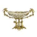 A BRONZE MOUNTED PORCELAIN FRUIT STAND