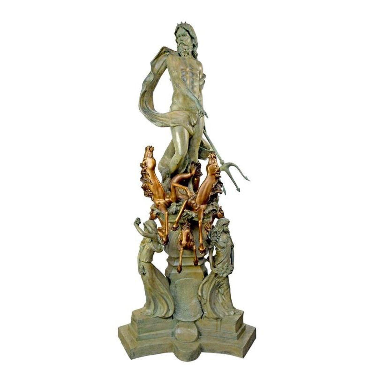 A Bronze Neptune Fountain