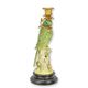 A BRONZE PARROT CANDLE HOLDER - FULL COLOR