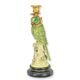 A BRONZE PARROT CANDLE HOLDER - FULL COLOR