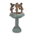 A BRONZE PUTTO FOUNTAIN