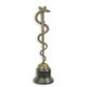 A BRONZE ROD OF ASCLEPIUS
